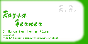 rozsa herner business card