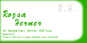 rozsa herner business card